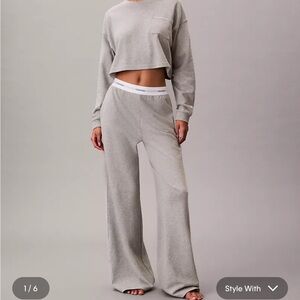 Calvin Klein Gray Women's Pants & Jumpsuit Set